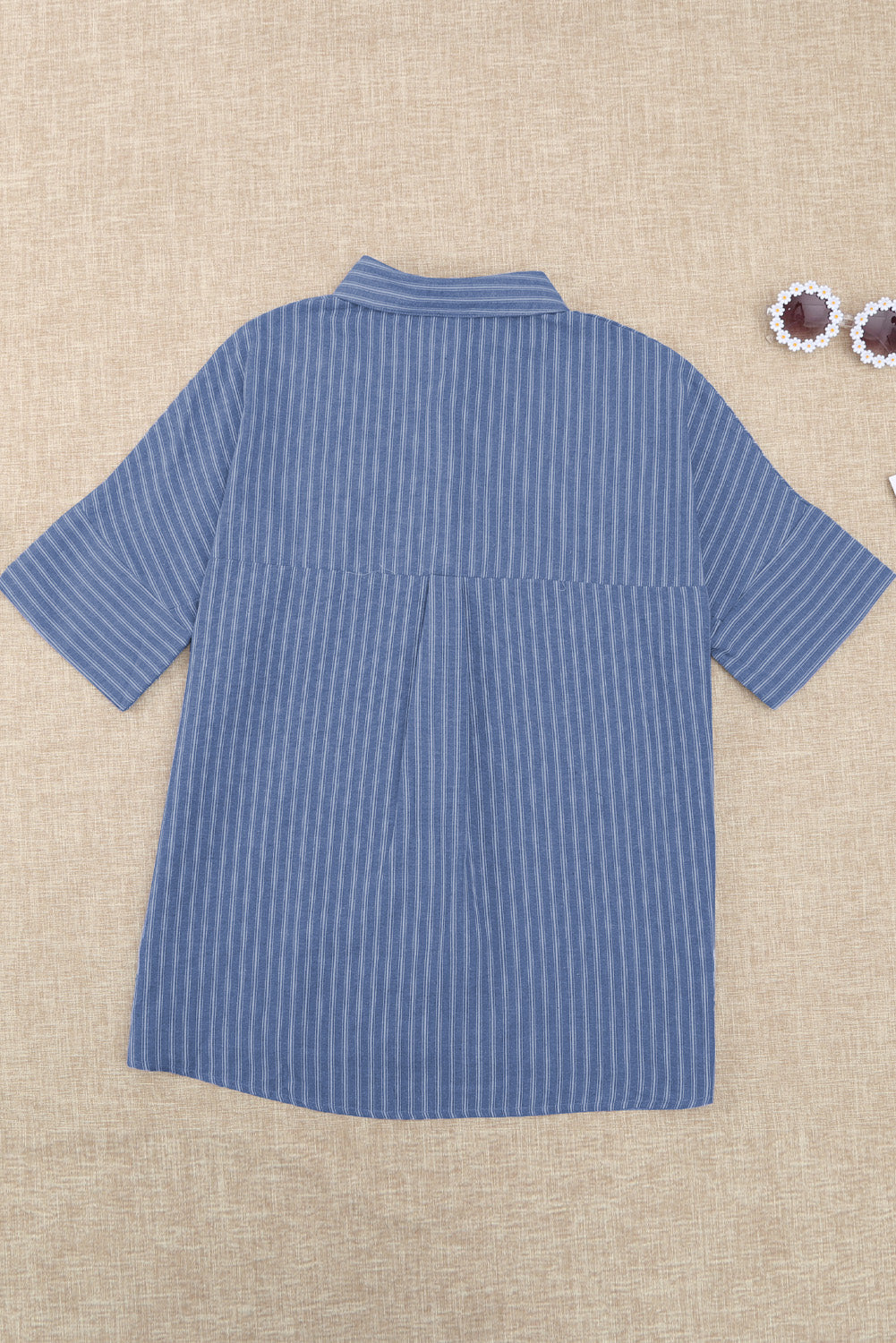 Striped Button-Front Half Sleeve Shirt (In-Store)