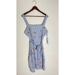 Blue and white Embroidered Cherry Dress Size X-Large