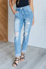 Judy Blue - Aiden High Rise Patch Pocket Distressed Boyfriend Jeans