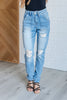 Judy Blue - Aiden High Rise Patch Pocket Distressed Boyfriend Jeans