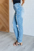 Judy Blue - Aiden High Rise Patch Pocket Distressed Boyfriend Jeans