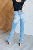 Judy Blue - Aiden High Rise Patch Pocket Distressed Boyfriend Jeans