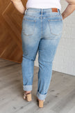 Judy Blue - Aiden High Rise Patch Pocket Distressed Boyfriend Jeans