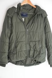 American Eagle Olive Green Puffer Jacket Size Medium
