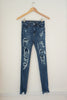 American Eagle Dark Wash Hi-Rise Distressed Jeggings Size 000