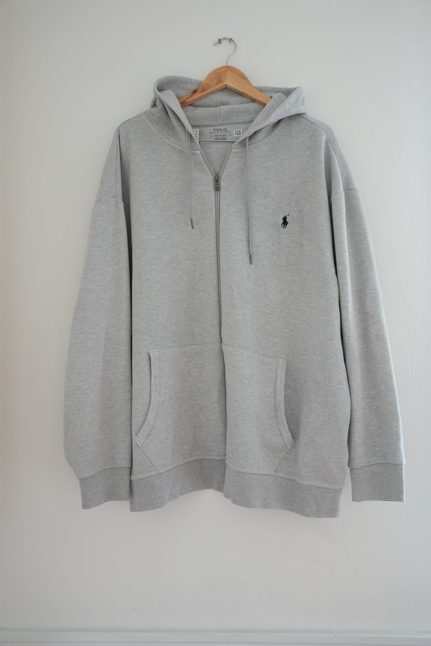 Ralph Lauren Polo Grey Zip-Up Hoodie - 3X
