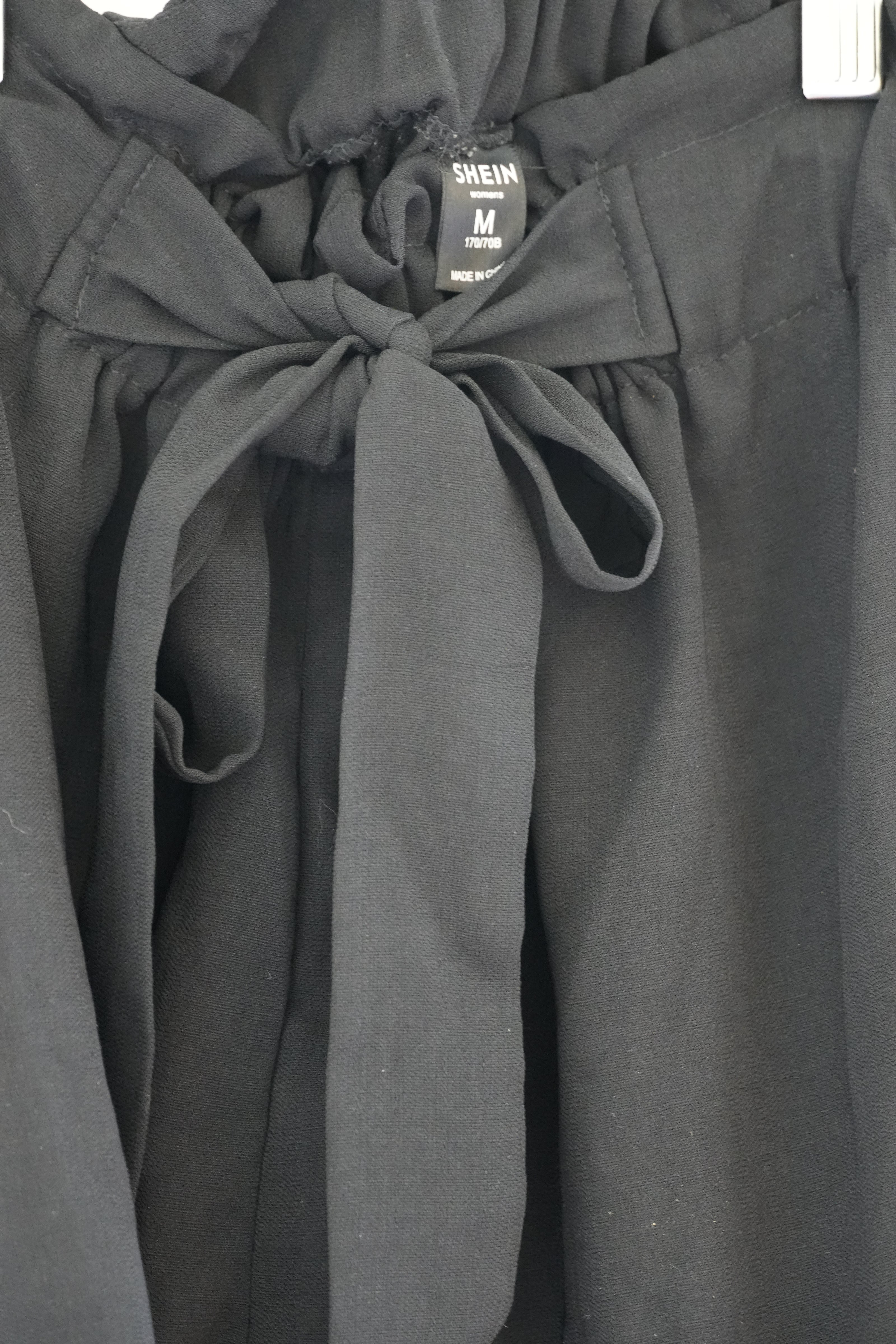 Shein Black Belted Shorts Size Medium