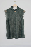 Cable & Gauge Sage Lace Tank Top Size Large