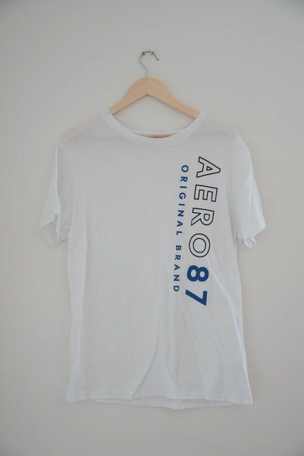 Men's Aeropostale White Graphic T-shirt Size Medium