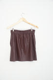 Zara Knit Faux Leather Maroon Skirt Size Medium