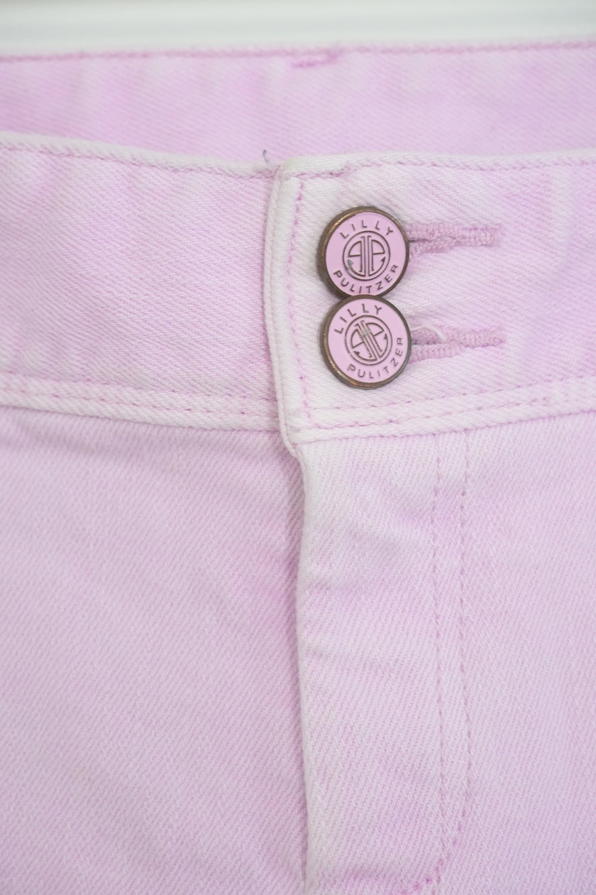 Lilly Pulitzer Bubble Gum Worth Straight Jeans Size 4