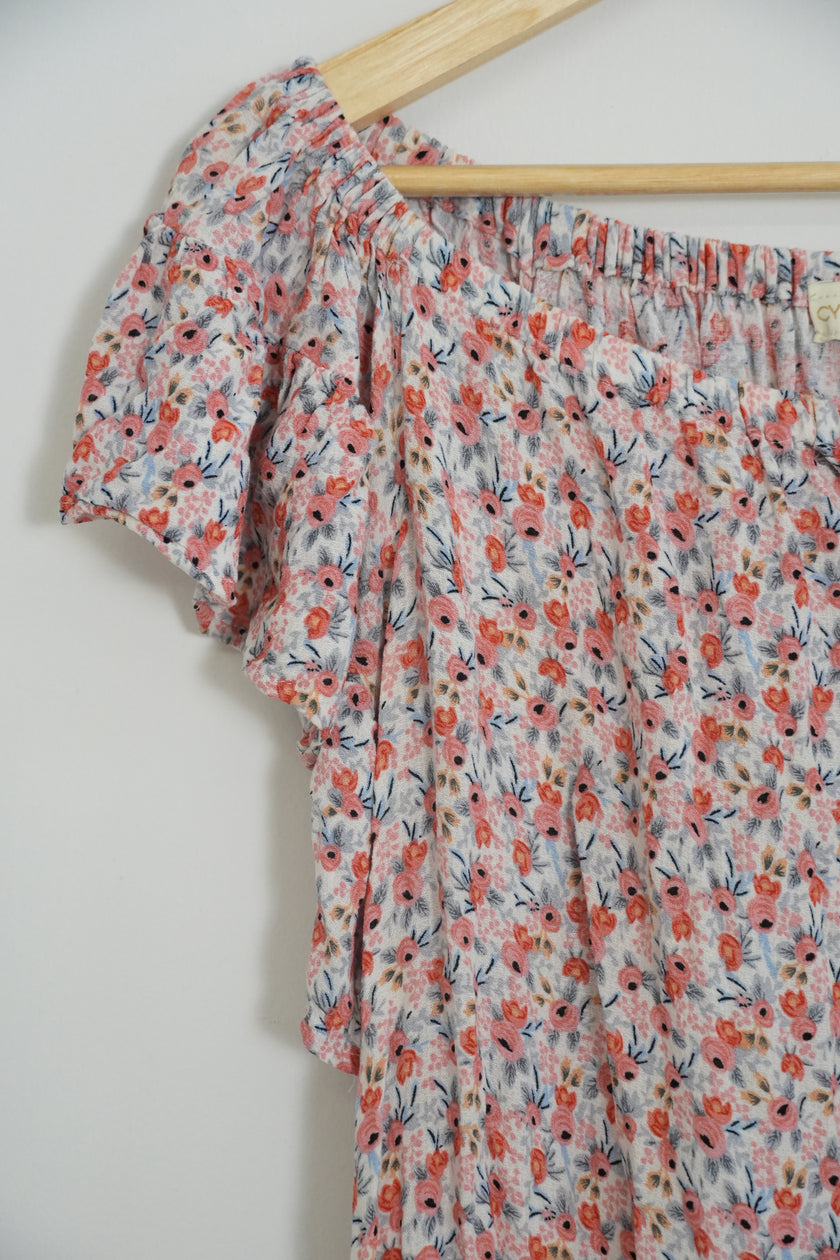 Cynthia Rowley Floral Belted Dress Size Small