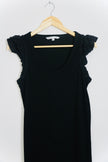 The Niners by Hatch Black Sleeveless Ribbed Dress Size Large