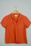 Maeve by Anthropologie Coral Embroidered Blouse Size 4