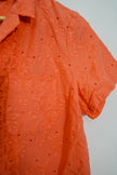 Maeve by Anthropologie Coral Embroidered Blouse Size 4