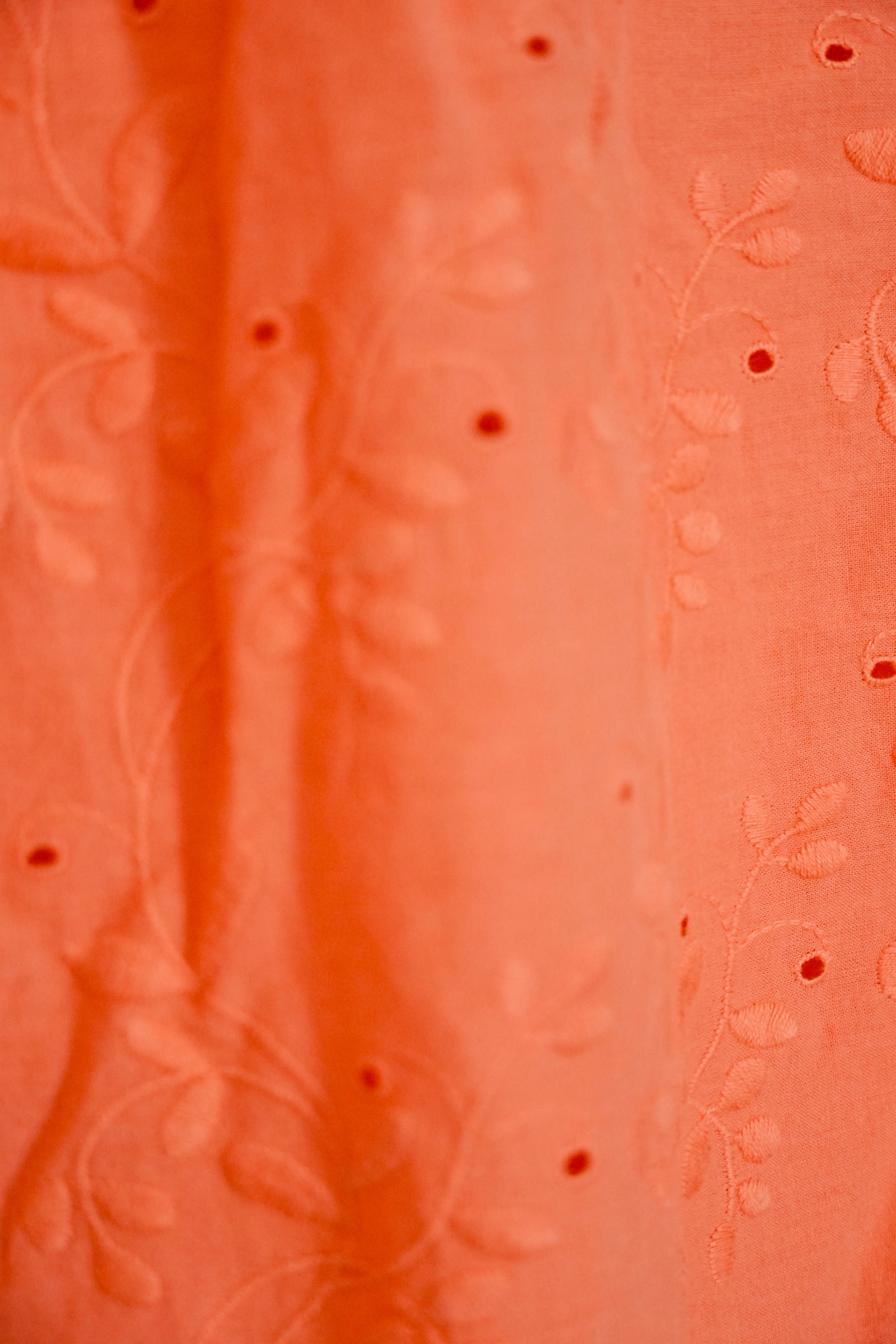 Maeve by Anthropologie Coral Embroidered Blouse Size 4