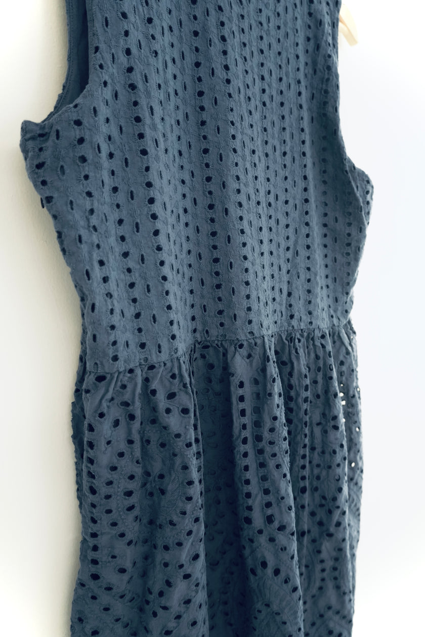 Sundance Sleevless Navy A-Line Dress Size X-Large