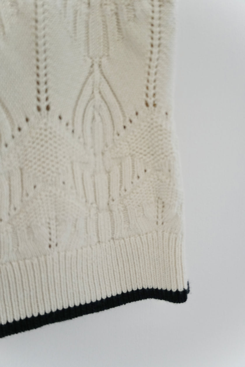 Maeve by Anthropologie Open Stitch Cream Sweater Top Size Large