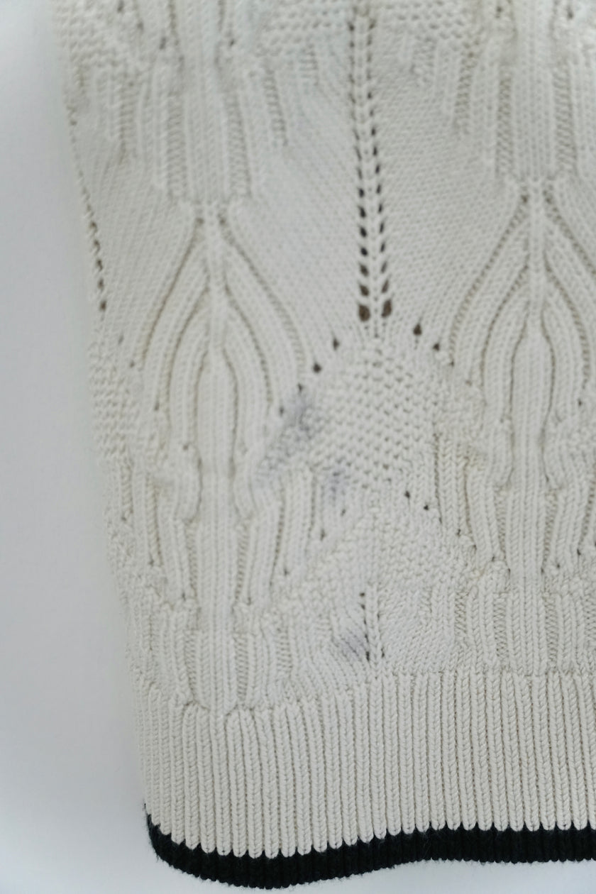 Maeve by Anthropologie Open Stitch Cream Sweater Top Size Large