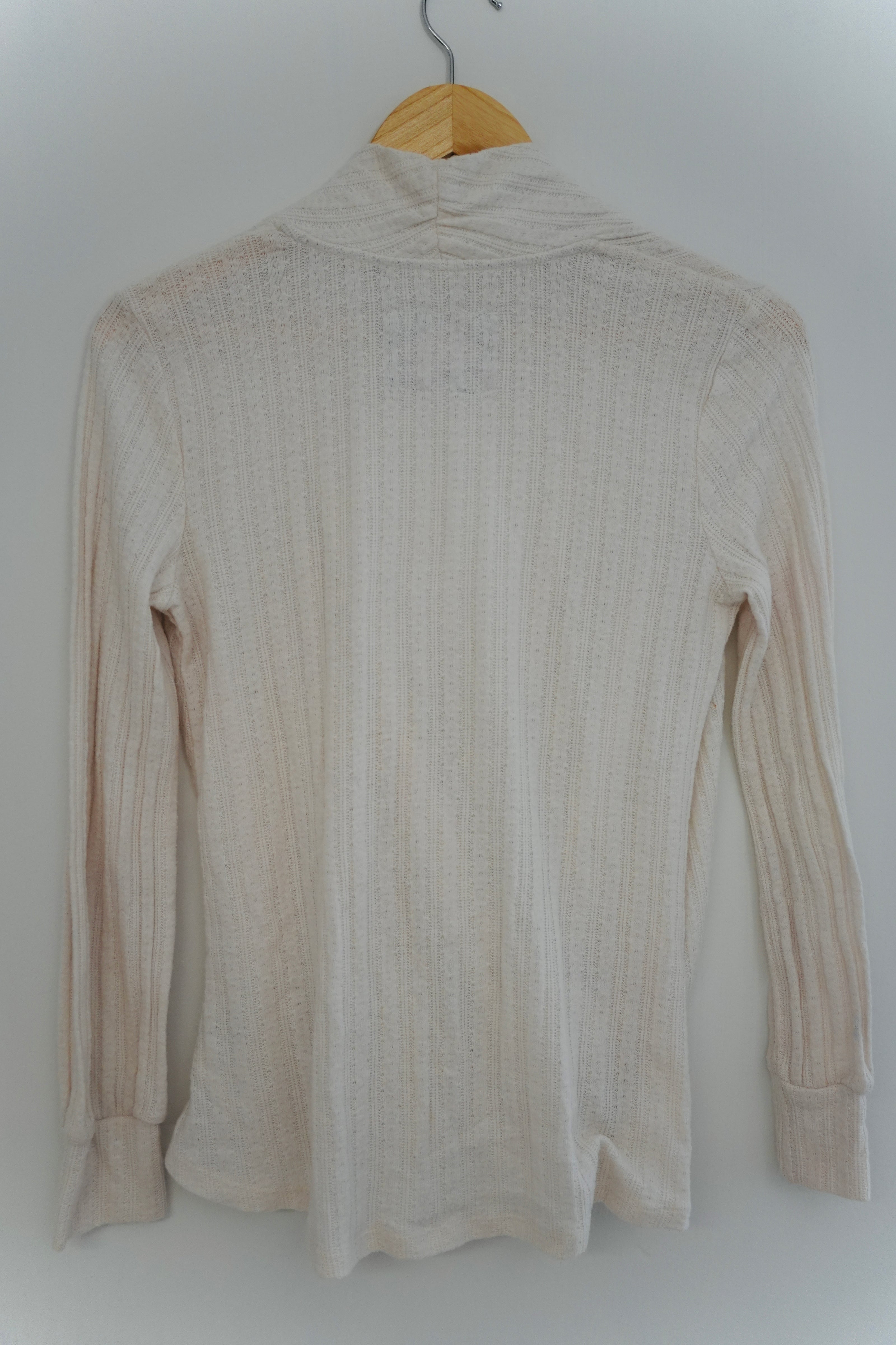 Maeve by Anthropologie Ivory Surplice Sweater Size Small