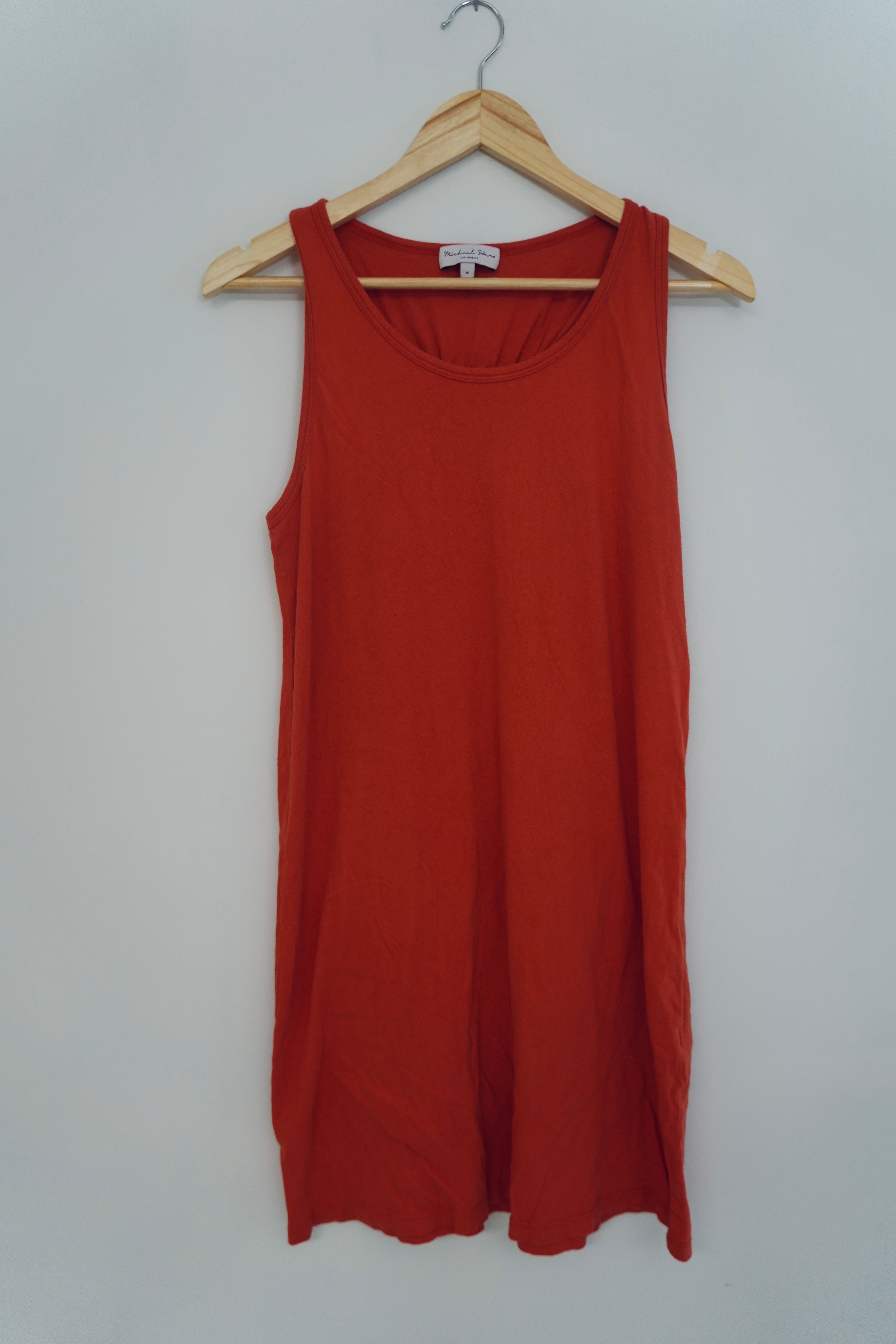 Michael Stars Orange Tank Shift Dress Size Medium