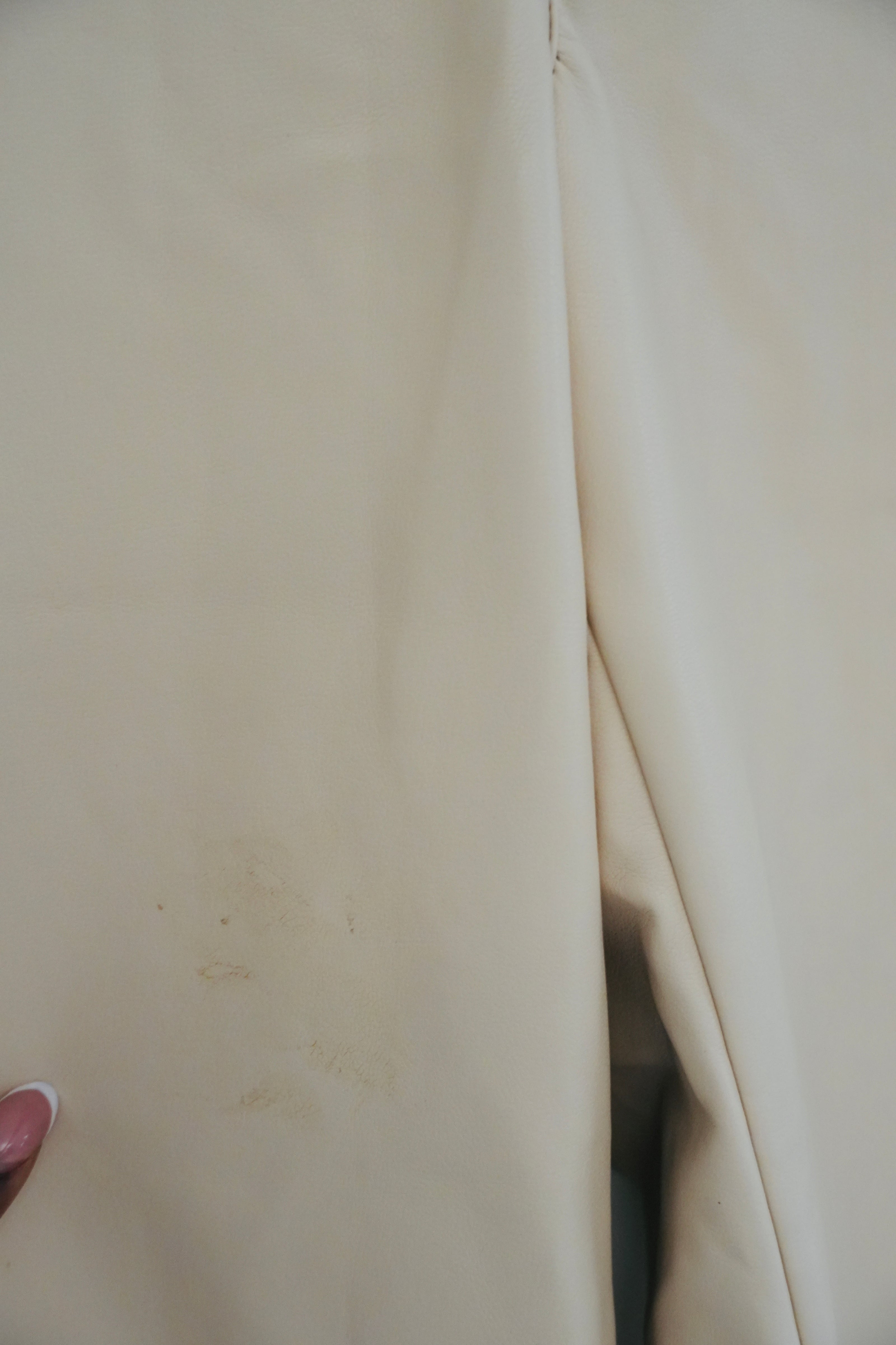 Bagatelle Collection Beige Faux Leather Pants Size Medium