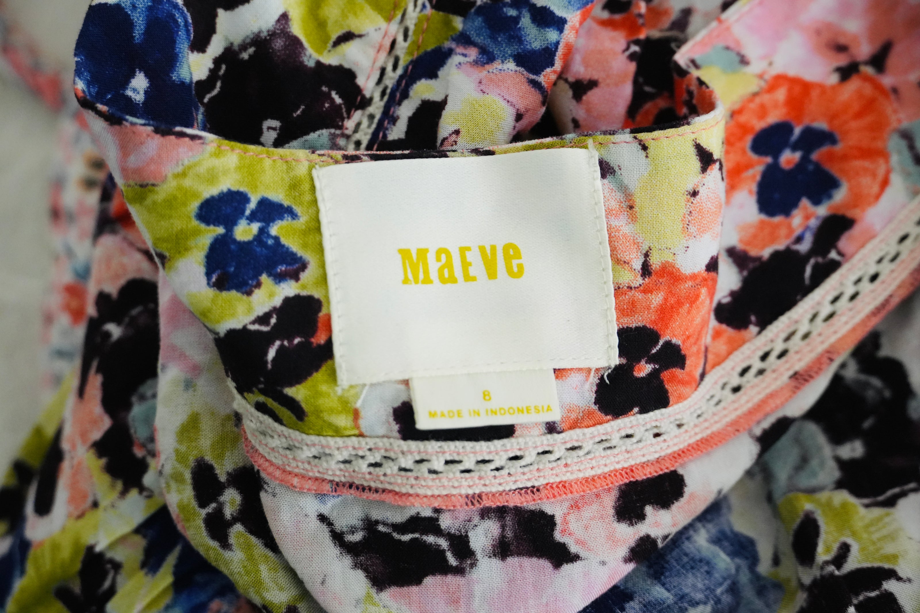 Maeve by Anthropologie Floral Button Up Blouse Size 8