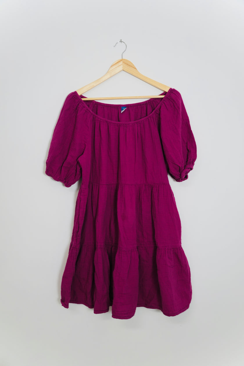 Old Navy Purple Tiered Dress Size X-Large