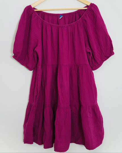 Old Navy Purple Tiered Dress Size X-Large