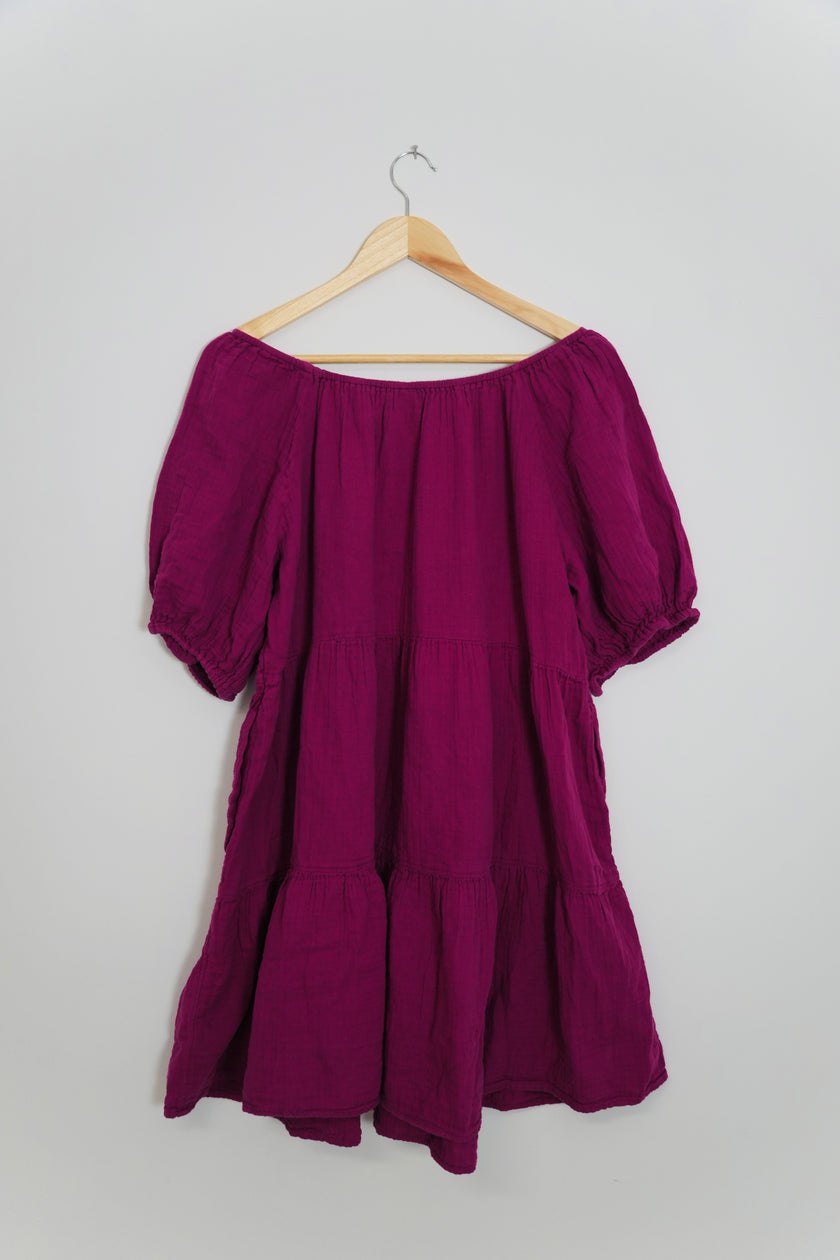 Old Navy Purple Tiered Dress Size X-Large