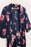 Patrons of Peace Navy And Floral duster Size Small