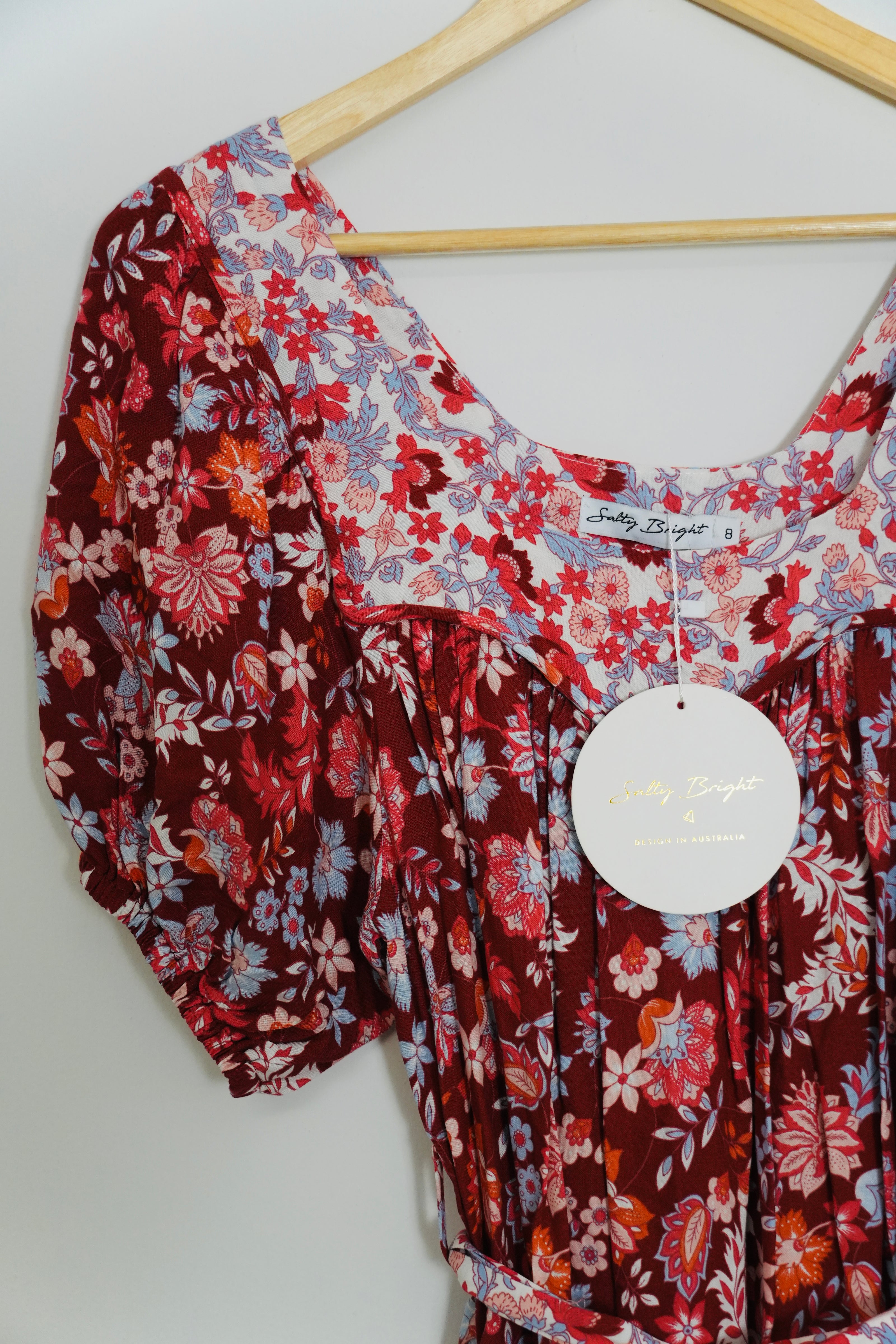 Salty Bright Floral Prairie Dress Size 8