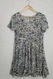Patrons of Peace Blue and Yellow Paisley Dress Size Medium