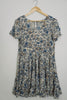 Patrons of Peace Blue and Yellow Paisley Dress Size Medium