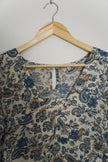 Patrons of Peace Blue and Yellow Paisley Dress Size Medium