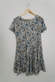 Patrons of Peace Blue and Yellow Paisley Dress Size Medium
