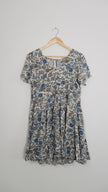 Patrons of Peace Blue and Yellow Paisley Dress Size Medium