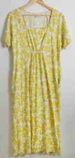 Stan Herman Printed Knit Jersey Square Neck Maxi Dress Size Medium