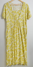 Stan Herman Printed Knit Jersey Square Neck Maxi Dress Size Medium