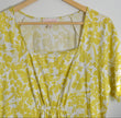 Stan Herman Printed Knit Jersey Square Neck Maxi Dress Size Medium