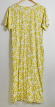 Stan Herman Printed Knit Jersey Square Neck Maxi Dress Size Medium