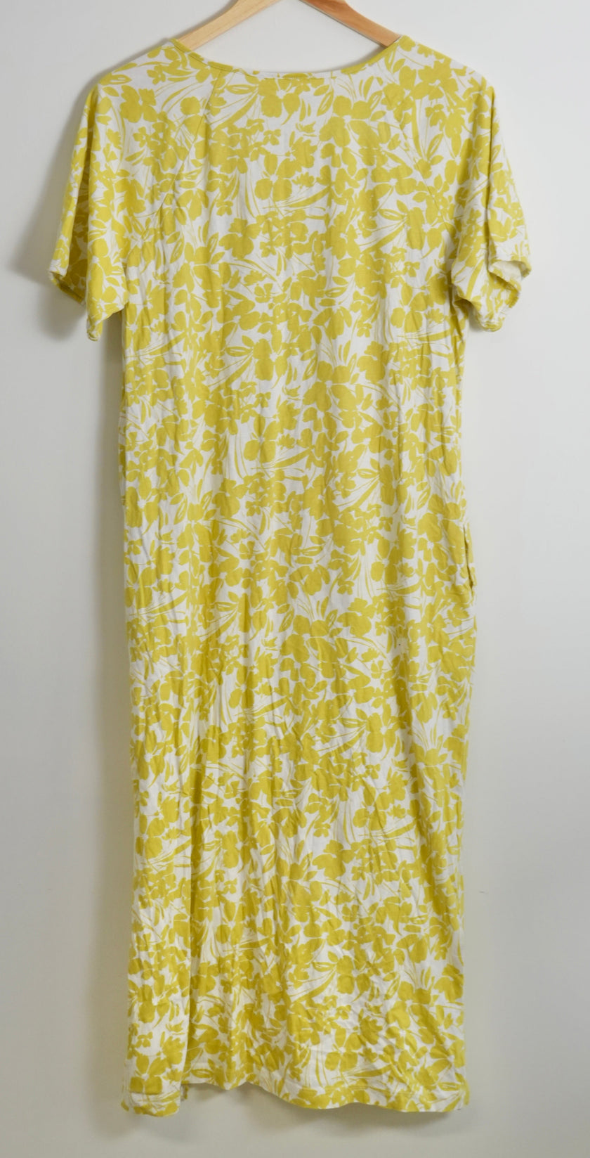 Stan Herman Printed Knit Jersey Square Neck Maxi Dress Size Medium