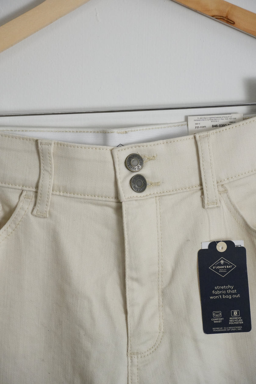 St. John’s Bay High Rise Wide Leg Jeans in Birch Size 10