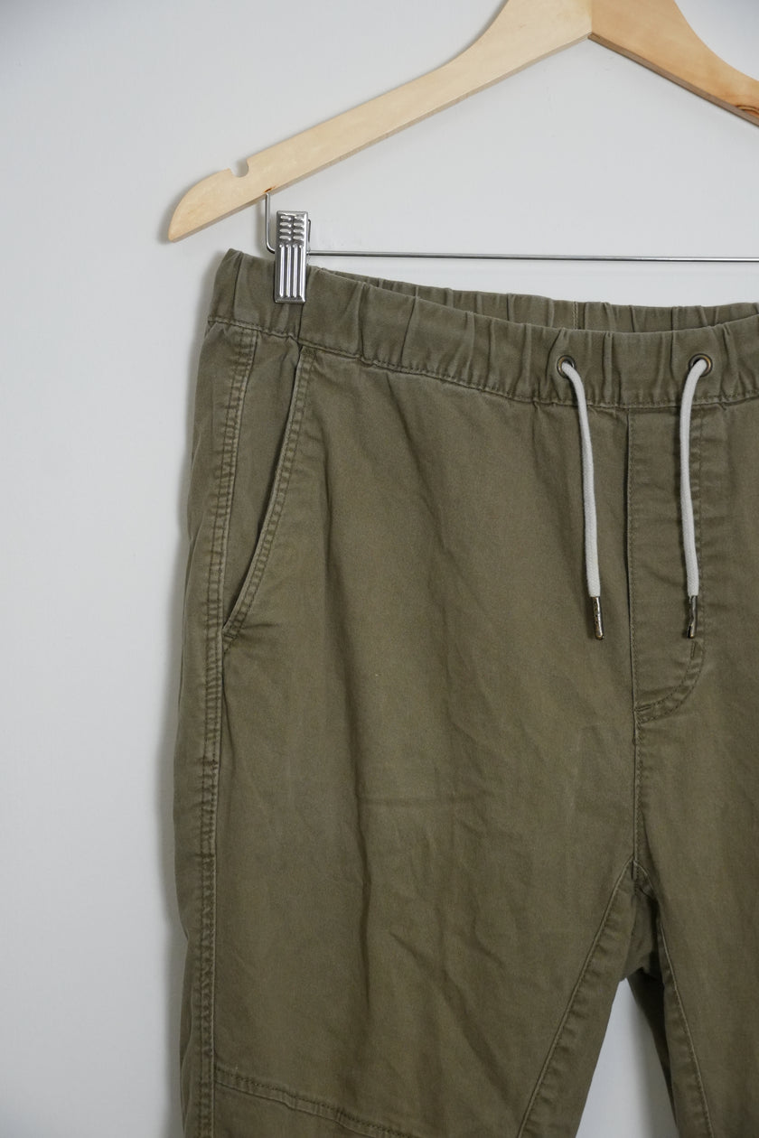 Men’s Green Cargo Pants With Strings H&M Size 32