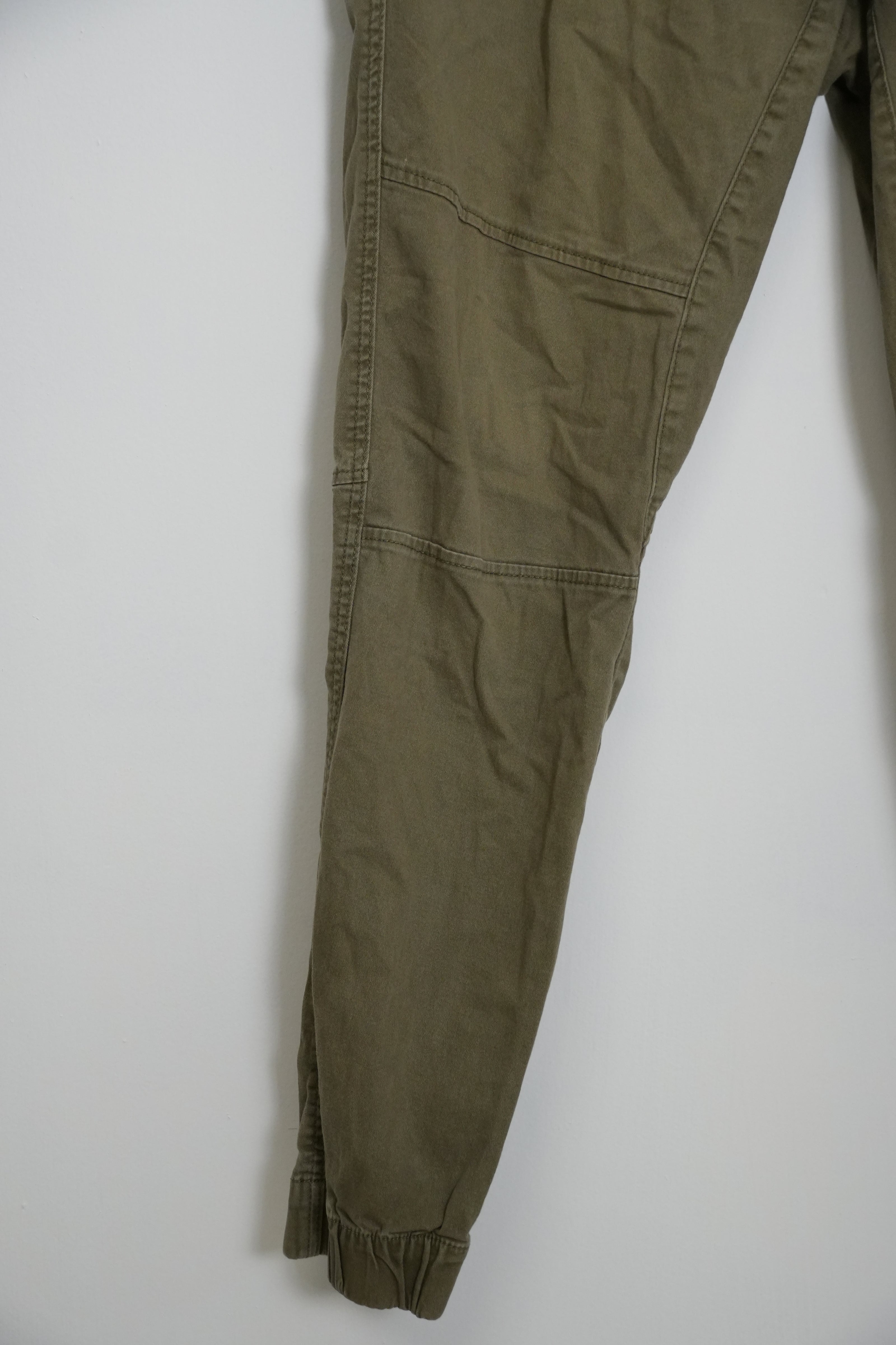 Men’s Green Cargo Pants With Strings H&M Size 32