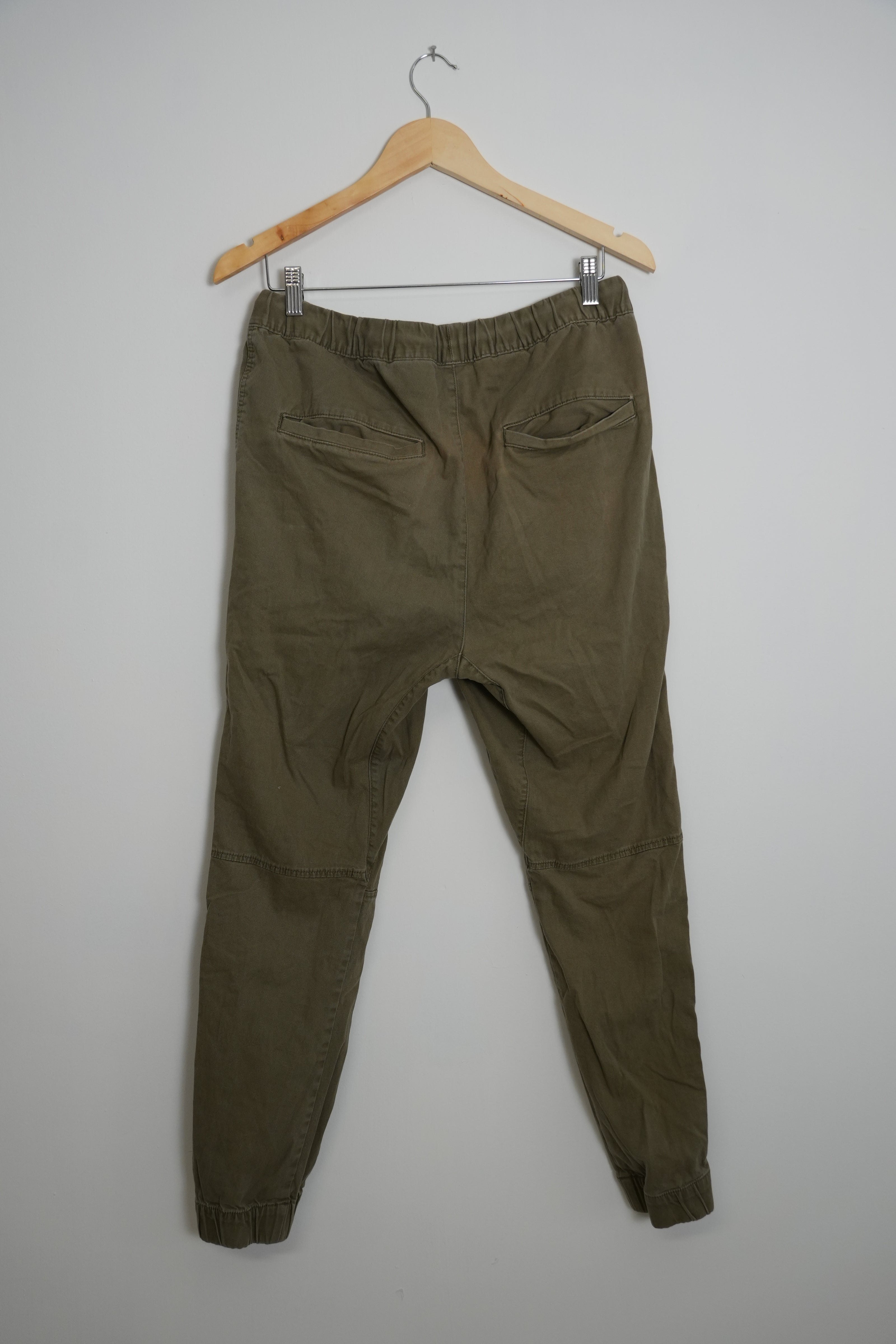 Men’s Green Cargo Pants With Strings H&M Size 32