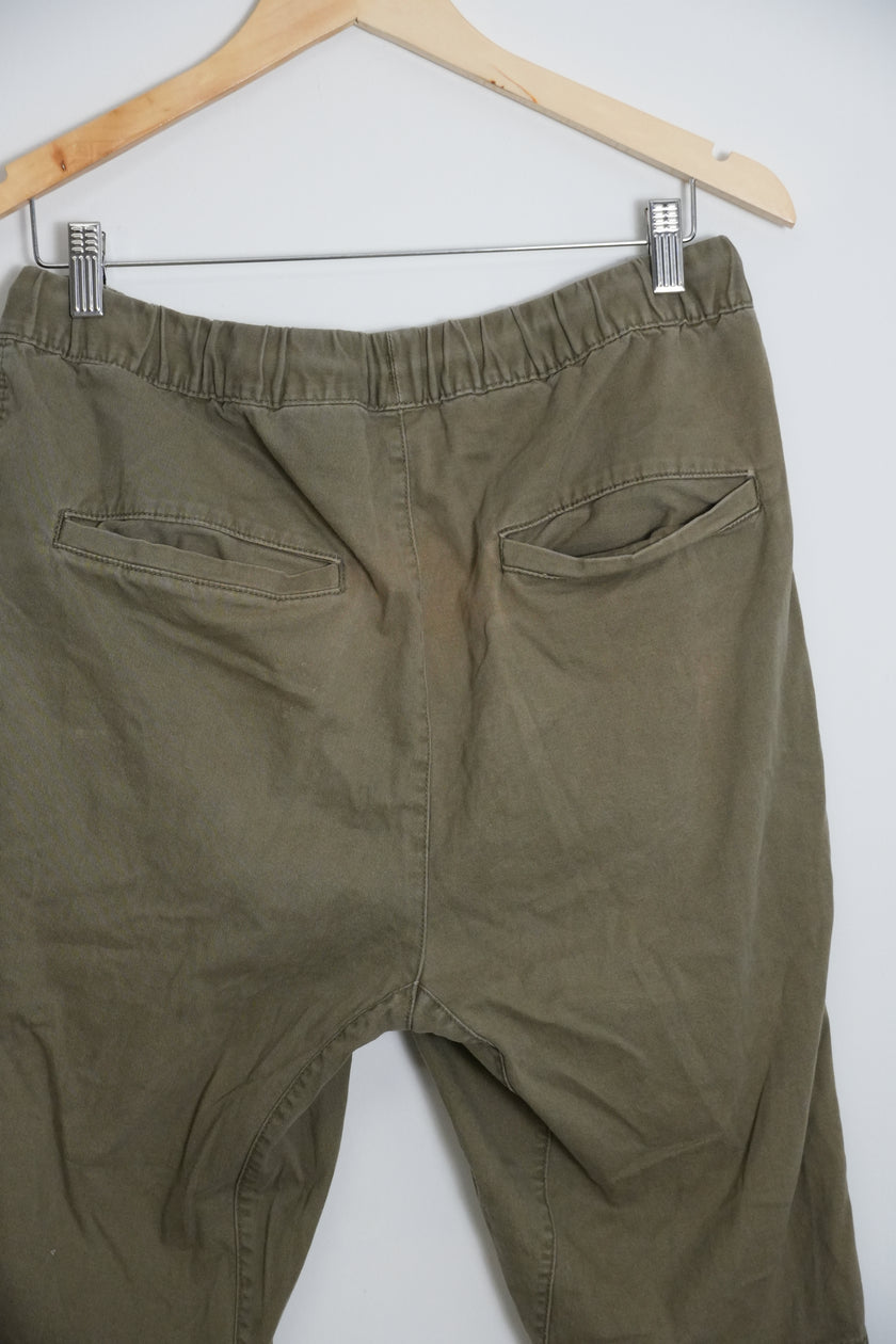 Men’s Green Cargo Pants With Strings H&M Size 32