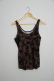 Black “Bleach Stained” Tank Top No Boundaries Size Large