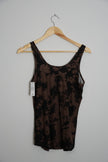 Black “Bleach Stained” Tank Top No Boundaries Size Large