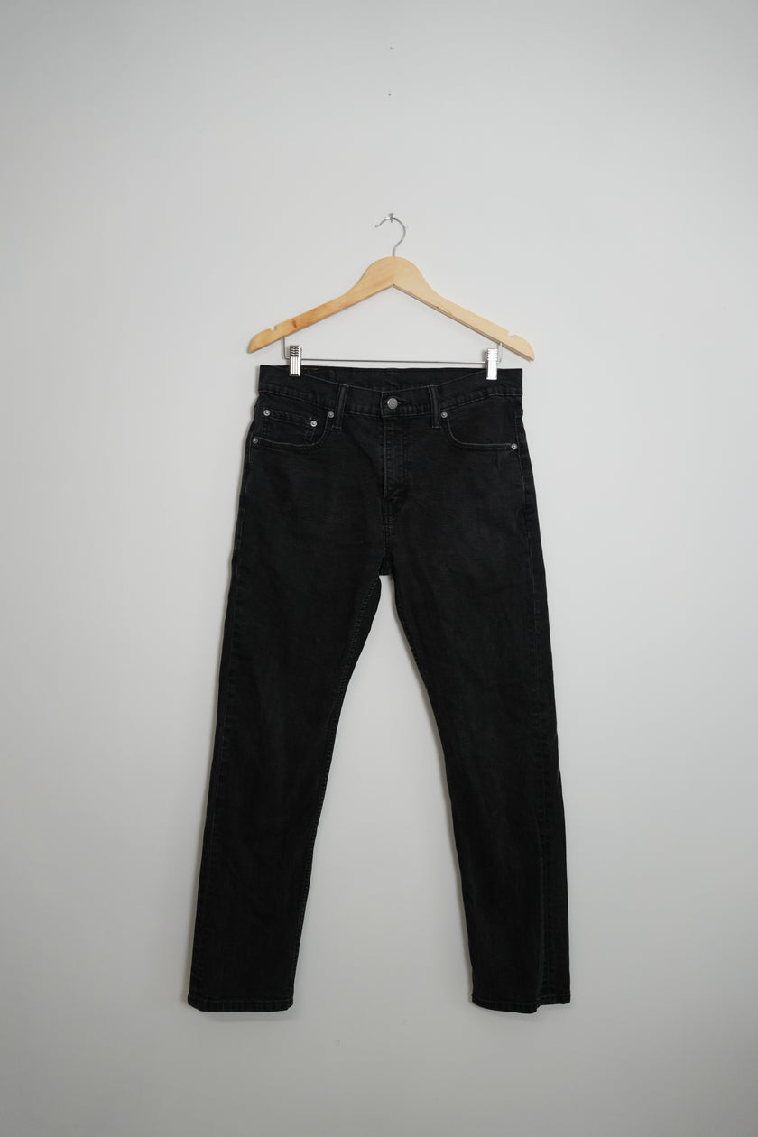 Levi Strauss & Co 502 Men's Black Denim Jeans 33Wx32L